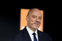 Le PDG d'Orange Stéphane Richard lors de la présentation des résultats annuels du groupe à Paris le 13 février 2020