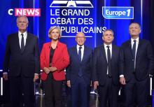 Les candidats à la primaire de Les Républicains avant leur débat télévisé le 21 novembre 2021, à Paris