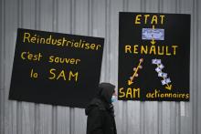 Le site de l'équipementier automobile SAM où les salariés sont en grève, le 24 novembre 2021 à Viviez, dans l'Aveyron
