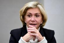 La candidate de droite à la présidentielle de 2022 en France Valérie Pecresse lors d'une rencontre avec des journalistes à Erevan, Arménie, le 21 décembre 2021