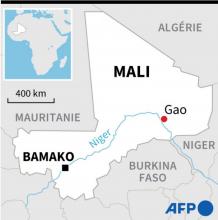 Le camp militaire français de l'opération Barkhane à Gao, au Mali, le 2 janvier 2015