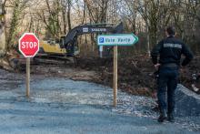 Nouvelles fouilles pour retrouver le corps de Delphine Jubillar, le 24 janvier 2022 près de Cagnac-les-Mines, dans le Tarn