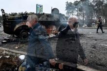 Guerre en Ukraine Poutine et Biden