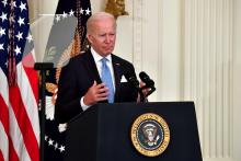 Le président américain Joe Biden à la Maison Blanche, le 16 mai 2022