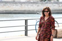 La maire de Paris Anne Hidalgo lors de l'ouverture de l'édition 2022 de Paris Plage, le 9 juillet 2022, sur les bords de Seine