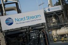 Photo d'archives du 8 novembre 2011 du terminal du gazoduc Nord Stream 1 prise avant son