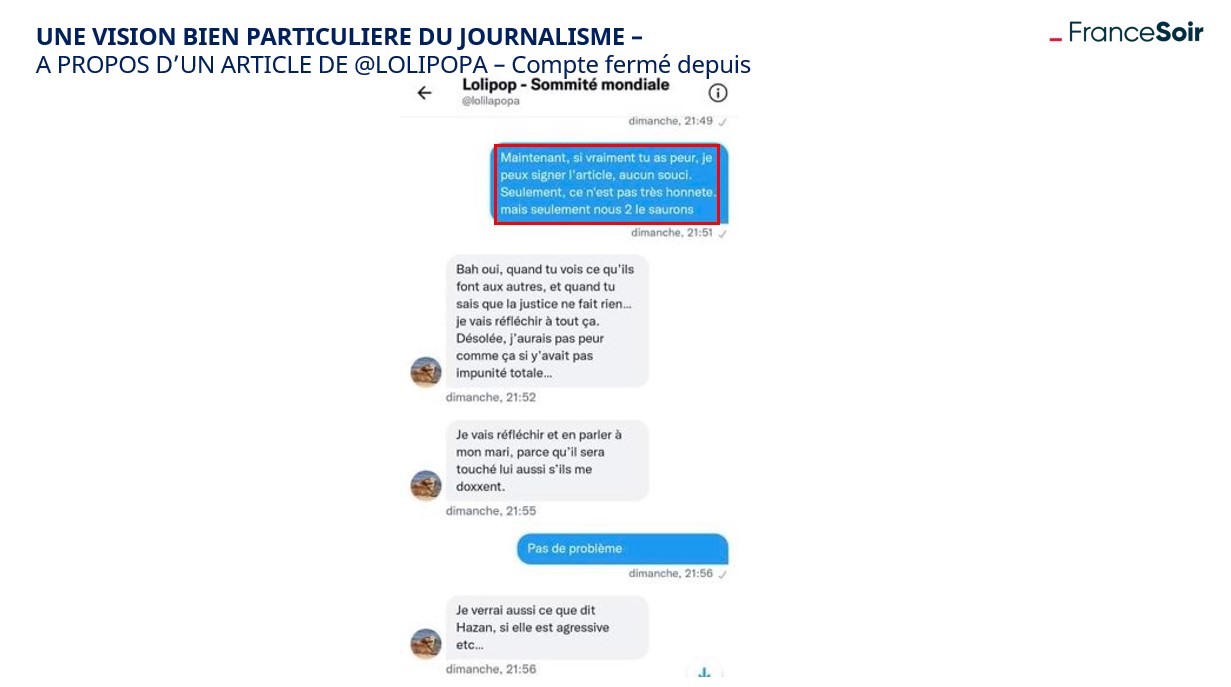 Une vision bien particulière du journalisme