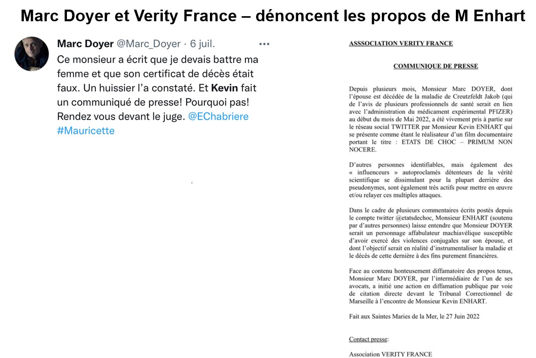Marc Doyer soutenu par VerityFrance
