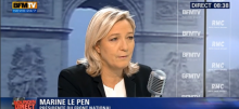 Marine Le Pen était sur BFM-TV - RMC mercredi 10 décembre.