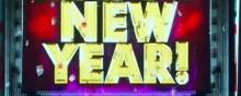 Panneau "Happy New Year" 2015 à New York.