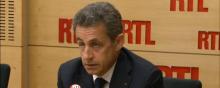 Nicolas Sarkozy au micro de RTL.