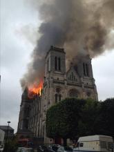 Nantes Incendie Basilique St Donatien 15.06.2015