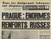 Une FranceSoir 23.08.1968 Tchécoslovaquie Intervention URSS