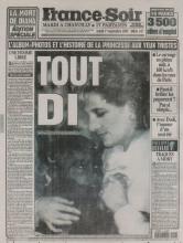 Une FranceSoir 01.09.1997 Mort Diana