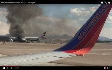 L'incendie d'un avion à l'aéroport de Las Vegas le 8 septembre 2015.