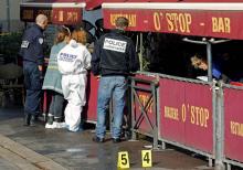 La police scientifique après la fusillade du 13 septembre à Marseille.