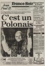 Une FranceSoir 18.10.1978 Election pape Jean-Paul II