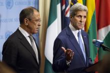 Sergey Lavrov John Kerry Syrie 1.10.2015