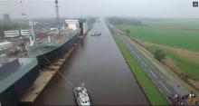 Un grand navire a été mis à l'eau aux Pays-Bas.