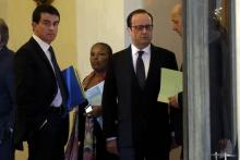 Chritiane Taubira Manuel Valls et François Hollande.