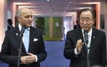 Laurent Fabius Ban Ki-moon COP21 11.12.2015