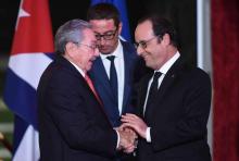 Hollande et Castro le 1er février 2016.