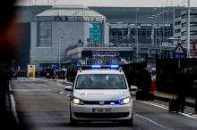 La police suite à l'attentat contre l'aéroport Zaventem de Bruxelles.