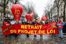 Manifestation contre la loi Travail à Paris.