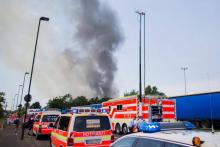 Allemagne pompier incendie migrants