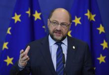 Le président du Parlement européen Martin Schulz