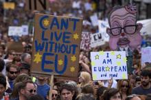 Une manifestation pro-Union européenne à Londres après le Brexit.