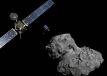 Le largage de Philae sur "Tchouri" par Rosetta.