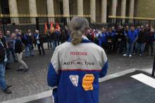 Une manifestation des anciens employés de Molex