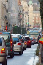 Un embouteillage en France