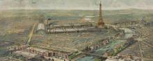 Vue panoramique de l'Exposition universelle de Paris en 1900.