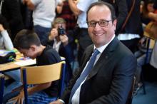 François Hollande dans une école d'Orléans lors de la rentrée 2016.