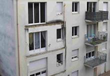 L'immeuble d'Angers dont la chute du balcon a provoqué la mort de quatre personnes.