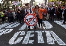 Des opposants au CETA.