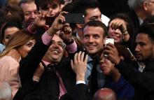 Emmanuel Macron lors d'un meeting.