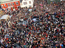 Des milliers de femmes ont manifesté en Islande. 