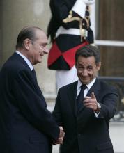 Jacques Chirac et Nicolas Sarkozy en 2007.