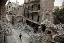ruines Alep Syrie combats bombardements