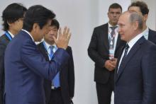 La rencontre entre Shinzô Abe et Vladimir Poutine en novembre 2016.