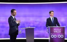 Benoit Hamon et Manuel Valls lors du débat du second tour de la primaire de la gauche.
