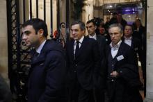 François Fillon à la sortie de l'EBG (Electronic Business Group) où il a participé à un débat le 31 