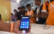 Lancement en Inde du smartphone Mi4i de Xiaomi, le 23 avril 2015 à New Dehli