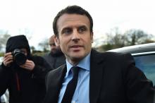 Emmanuel Macron, candidat à la présdentielle, le 28 février 2017 à Gennes-sur-Glaize