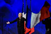 Marine Le Pen en meeting à Lyon, même jour que Mélenchon