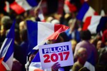 Le premier débat télévisé entre les principaux candidats à la présidentielle Francois Fillon, Emmanu