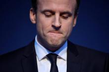 Emmanuel Macron, président du mouvement En Marche !, lors de la présentation de son programme le 2 m